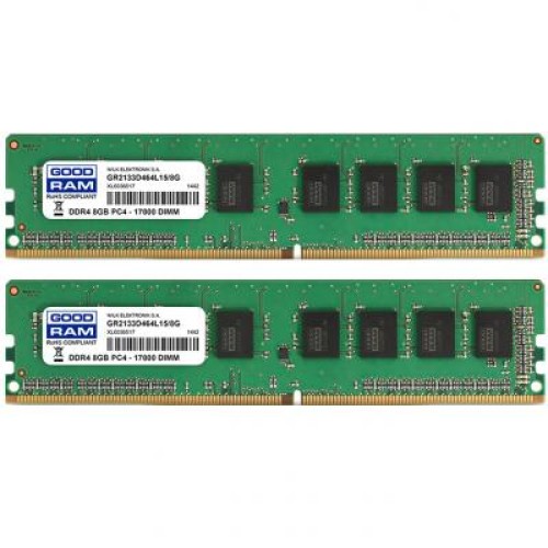Модуль памяті для компютера DDR4 16GB (2x8GB) 2133 MHz Goodram (GR2133D464L15/16GDC)