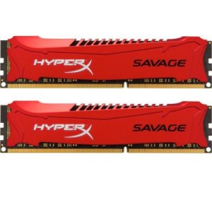 Модуль памяті для компютера DDR3 8GB (2x4GB) 2400 MHz HyperX Savage Kingston Fury (ex.HyperX) (HX324C11SRK2/8)