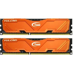 Модуль памяті для компютера DDR3 8GB (2x4GB) 1600 MHz Xtreem Vulcan Orange Team (TLAED38G1600HC9DC01)