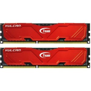 Модуль памяті для компютера DDR-3 16GB (2x8GB) 1866 MHz Vulcan Red Team (TLRED316G1866HC10SDC01)