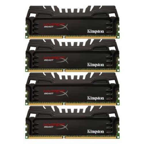 Модуль памяті для компютера DDR3 16GB (4x4GB) 2400 MHz Beast Kingston Fury (ex.HyperX) (HX324C11T3K4/16)