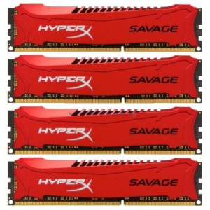 Модуль памяті для компютера DDR3 32GB (4x8GB) 2133 MHz Savage Red Kingston Fury (ex.HyperX) (HX321C11SRK4/32)