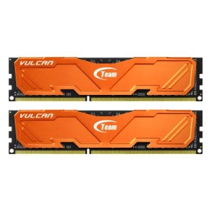 Модуль памяті для компютера DDR3 16GB (2x8GB) 2400 MHz Vulcan Orange Team (TLAED316G2400HC11CDC01)
