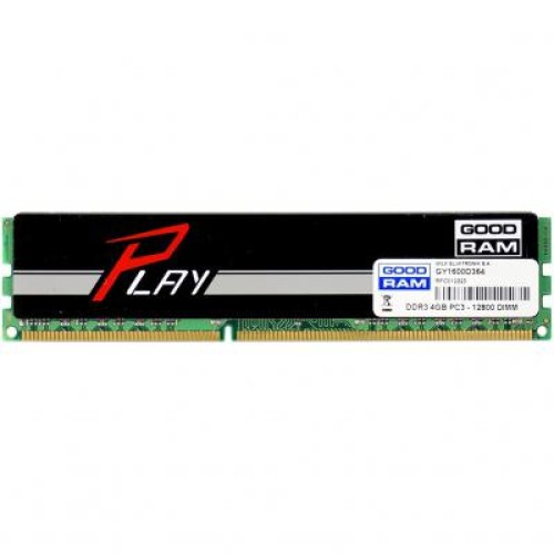 Модуль памяті для компютера DDR3 4GB 1600 MHz PLAY Black Goodram (GY1600D364L9S/4G)