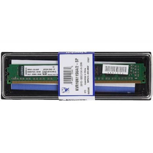 Модуль памяті для компютера DDR3 2GB 1600 MHz Kingston (KVR16N11S6A/2-SP)