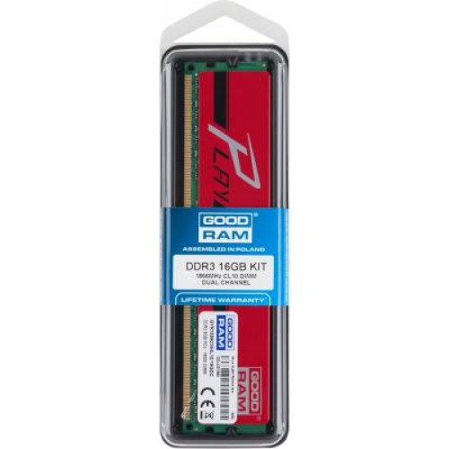 Модуль памяті для компютера DDR3 16GB (2x8GB) 1866 MHz PLAY Red Goodram (GYR1866D364L10/16GDC)