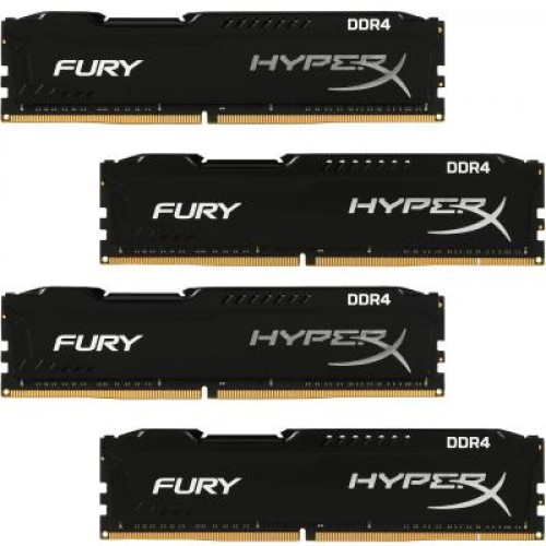 Модуль памяті для компютера DDR4 16GB (4x4GB) 2133 MHz Fury Blac Kingston Fury (ex.HyperX) (HX421C14FBK4/16)