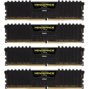 Модуль памяті для компютера DDR4 16GB (4x4GB) 3000 MHz Vengeance LPX Black Corsair (CMK16GX4M4B3000C15)