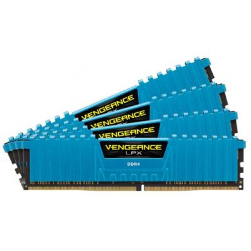 Модуль памяті для компютера DDR4 16GB (4x4GB) 2800 MHz Vengeance LPX Blue Corsair (CMK16GX4M4A2800C16B)