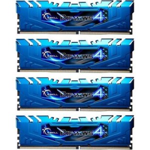 Модуль памяті для компютера DDR4 32GB (4x8GB) 2666 MHz Ripjaws4 Blue G.Skill (F4-2666C16Q-32GRB)