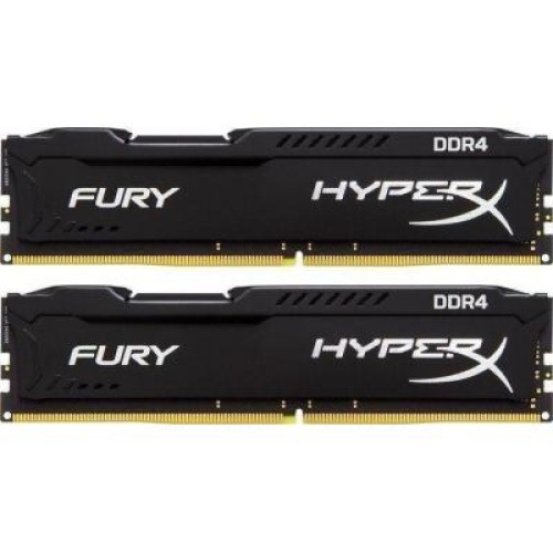 Модуль памяті для компютера DDR4 16GB (2x8GB) 2666 MHz Fury Black Kingston Fury (ex.HyperX) (HX426C15FBK2/16)