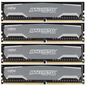 Модуль памяті для компютера DDR4 32GB (4x8GB) 2400 MHz BallistiX Sport Micron (BLS4K8G4D240FSA)