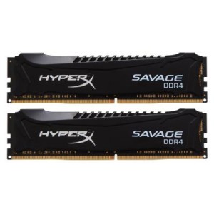 Модуль памяті для компютера DDR4 16GB (2x8GB) 2400 MHz HyperX Savage Black Kingston Fury (ex.HyperX) (HX424C12SB2K2/16)