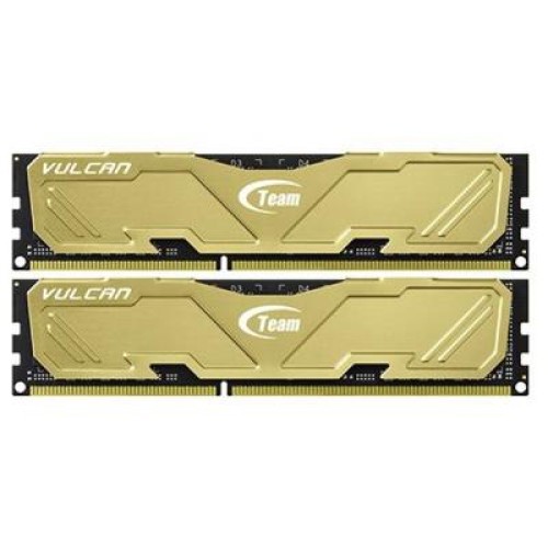 Модуль памяті для компютера DDR3 8GB (2x4GB) 1600 MHz Vulcan Yellow Team (TLYED38G1600HC9DC01)