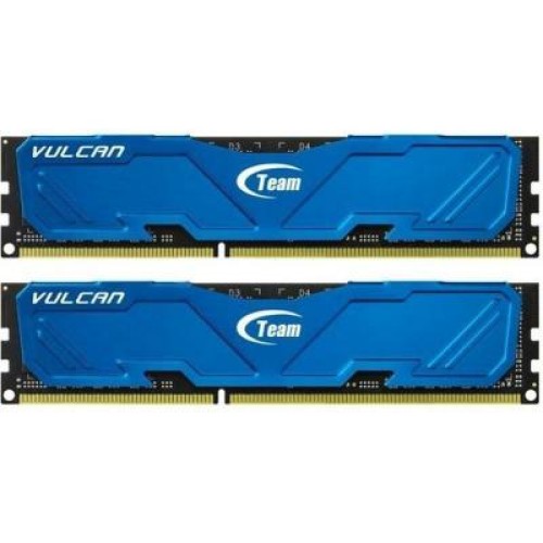 Модуль памяті для компютера DDR3 8GB (2x4GB) 1866 MHz Vulcan Blue Team (TLBED38G1866HC11DC01)