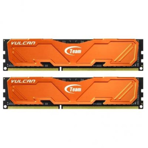 Модуль памяті для компютера DDR3 8GB (2x4GB) 1866 MHz Vulcan Orange Team (TLAED38G1866HC11DC01)