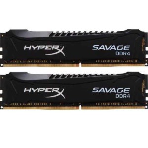 Модуль памяті для компютера DDR4 16GB (2x8GB) 2133 MHz Savage Black Kingston Fury (ex.HyperX) (HX421C13SBK2/16)