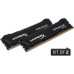 Модуль памяті для компютера DDR4 8GB (2x4GB) 2133 MHz Savage Black Kingston Fury (ex.HyperX) (HX421C13SBK2/8)