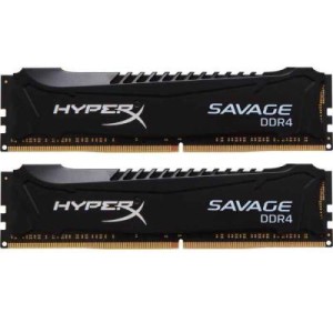 Модуль памяті для компютера DDR4 8GB (2x4GB) 2800 MHz Savage Black Kingston Fury (ex.HyperX) (HX428C14SBK2/8)