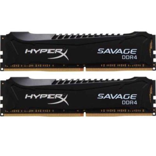 Модуль памяті для компютера DDR4 8GB (2x4GB) 3000 MHz Savage Black Kingston (HX430C15SB2K2/8)