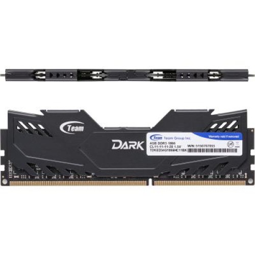 Модуль памяті для компютера DDR3 8GB (2x4GB) 1866 MHz Dark Series Black Team (TDKED38G1866HC11DC01)