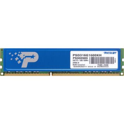 Модуль памяті для компютера DDR3 16GB (2x8GB) 1600 MHz Signature Line Patriot (PSD316G1600KH)