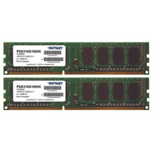 Модуль памяті для компютера DDR3 16GB (2x8GB) 1600 MHz Patriot (PSD316G1600K)