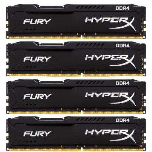 Модуль памяті для компютера DDR4 32GB (4x8GB) 2133 MHz Fury Black Kingston Fury (ex.HyperX) (HX421C14FBK4/32)