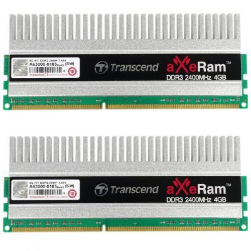 Модуль памяті для компютера DDR3 8GB (2x4GB) 2400 MHz Transcend (TX2400KLH-16GK)