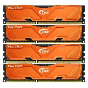 Модуль памяті для компютера DDR3 32GB (4x8GB) 1600 MHz Vulcan Orange Team (TLAED332G1600HC9QC01)