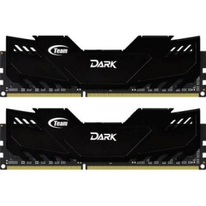 Модуль памяті для компютера DDR4 16GB (2x8GB) 3000 MHz Dark Black Team (TDKED416G3000HC15ADC01)