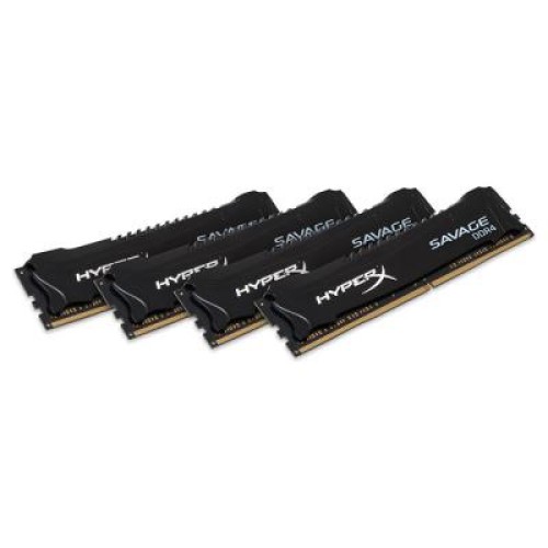 Модуль памяті для компютера DDR4 32GB (4x8GB) 3000 MHz HyperX Savage Black Kingston Fury (ex.HyperX) (HX430C15SBK4/32)