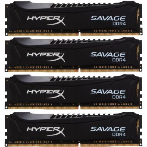 Модуль памяті для компютера DDR4 32GB (4x8GB) 3000 MHz HyperX Savage Black Kingston Fury (ex.HyperX) (HX430C15SBK4/32)