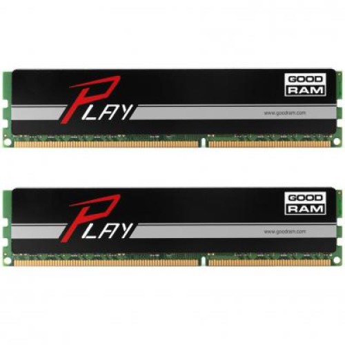 Модуль памяті для компютера DDR4 16GB (2x8GB) 2666 MHz PLAY Black Goodram (GY2666D464L16/16GDC)