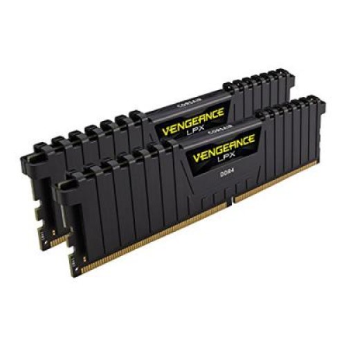 Модуль памяті для компютера DDR4 16GB (2x8GB) 2400 MHz Vengeance LPX Black Corsair (CMK16GX4M2A2400C14)