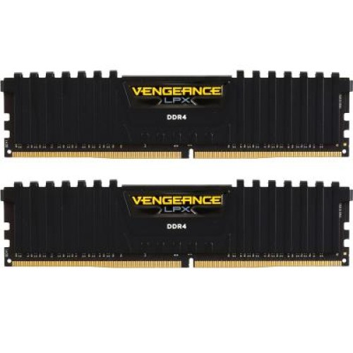 Модуль памяті для компютера DDR4 16GB (2x8GB) 2400 MHz Vengeance LPX Black Corsair (CMK16GX4M2A2400C14)