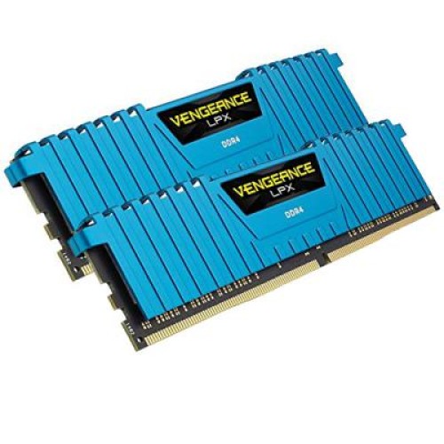 Модуль памяті для компютера DDR4 16GB (2x8GB) 3000 MHz Vengeance LPX Blue Corsair (CMK16GX4M2B3000C15B)