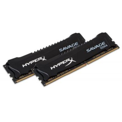 Модуль памяті для компютера DDR4 16GB (2x8GB) 3000 MHz HyperX Savage BLACK Kingston Fury (ex.HyperX) (HX430C15SB2K2/16)