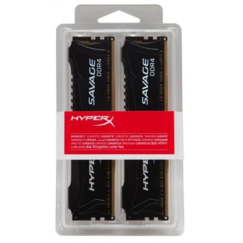 Модуль памяті для компютера DDR4 32GB (2x16GB) 2666 MHz HyperX Savage BLACK Kingston Fury (ex.HyperX) (HX426C15SBK2/32)