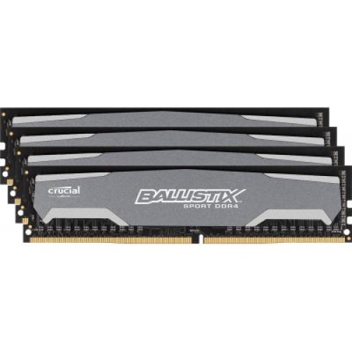 Модуль памяті для компютера DDR4 16GB (4x4GB) 2400 MHz Ballistix Sport Micron (BLS4C4G4D240FSA)