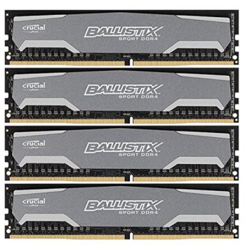 Модуль памяті для компютера DDR4 32GB (4x8GB) 2400 MHz Ballistix Sport Micron (BLS4C8G4D240FSA)