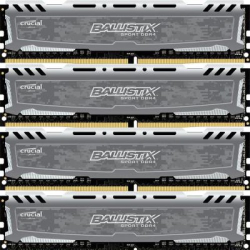 Модуль памяті для компютера DDR4 16GB (4x4GB) 2400 MHz Ballistix Sport Micron (BLS4C4G4D240FSB)