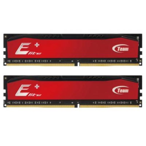 Модуль памяті для компютера DDR4 16GB (2x8GB) 2400 MHz Elite Plus Red Team (TPRD416G2400HC16DC01)