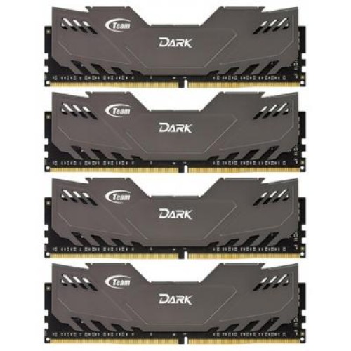 Модуль памяті для компютера DDR4 32GB (4x8GB) 2800 MHz Dark Gray Team (TDGED432G2800HC16AQC01)