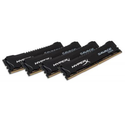 Модуль памяті для компютера DDR4 32GB (4x8GB) 2133MHz Savage Blak Kingston Fury (ex.HyperX) (HX421C13SBK4/32)