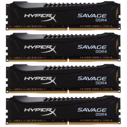 Модуль памяті для компютера DDR4 32GB (4x8GB) 2133MHz Savage Blak Kingston Fury (ex.HyperX) (HX421C13SBK4/32)