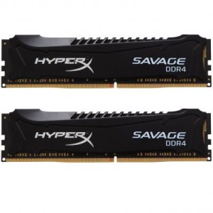 Модуль памяті для компютера DDR4 8GB (2x4GB) 2666 MHz Savage Blak Kingston Fury (ex.HyperX) (HX426C13SB2K2/8)