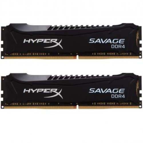 Модуль памяті для компютера DDR4 8GB (2x4GB) 3000 MHz Savage Blak Kingston (HX430C15SB2K2/8)