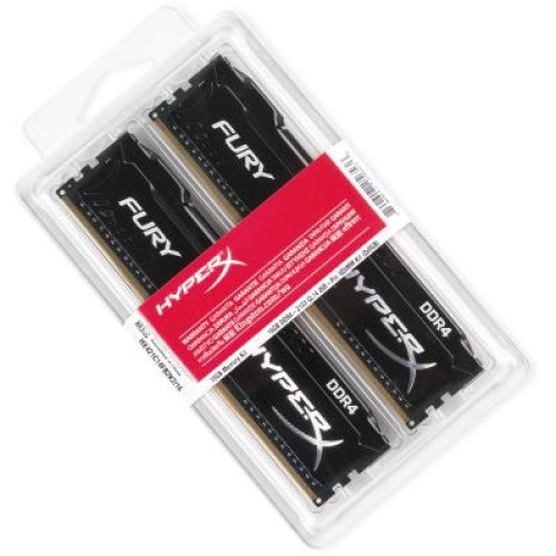 Модуль памяті для компютера DDR4 16GB (2x8GB) 2133 MHz HyperX FURY Black Kingston Fury (ex.HyperX) (HX421C14FB2K2/16)