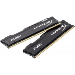 Модуль памяті для компютера DDR4 16GB (2x8GB) 2133 MHz HyperX FURY Black Kingston Fury (ex.HyperX) (HX421C14FB2K2/16)